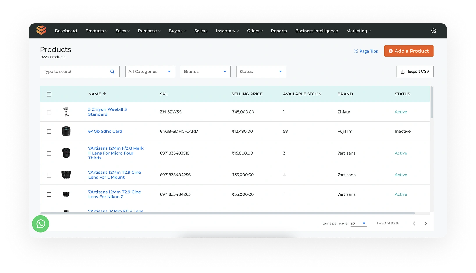 Inventory by value report preview